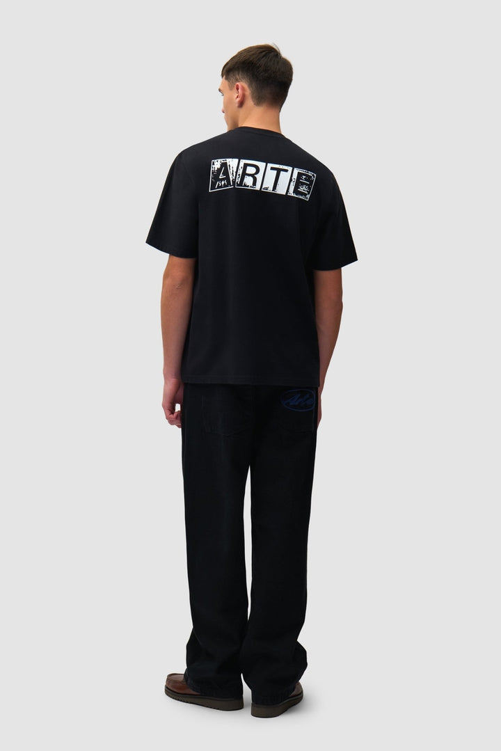 ARTE - T-shirt imprimé délavé au dos Noir - Lothaire