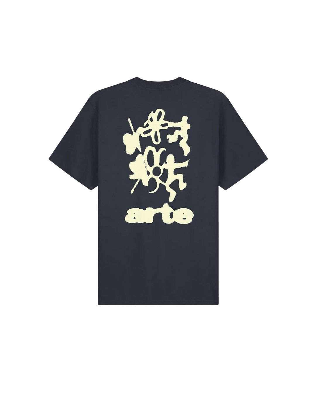 ARTE - T-shirt imprimé flou au dos en coton Bleu marine - Lothaire
