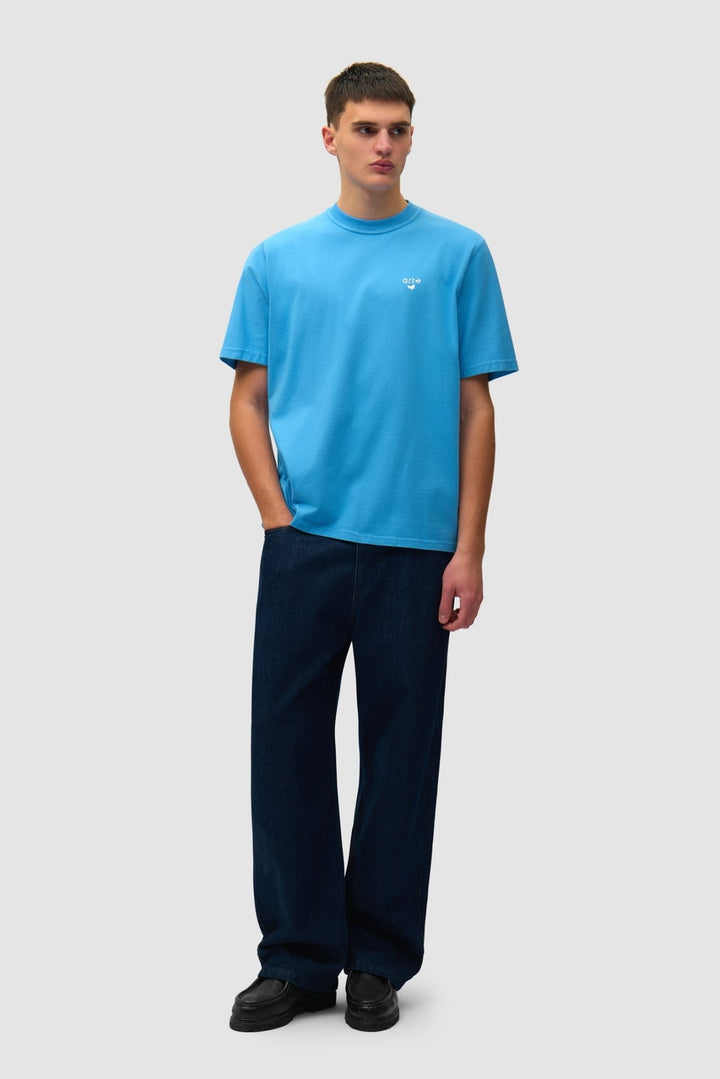 ARTE - T-shirt logo cœur brodé en coton Bleu - Lothaire