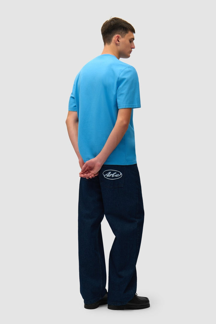ARTE - T-shirt logo cœur brodé en coton Bleu - Lothaire
