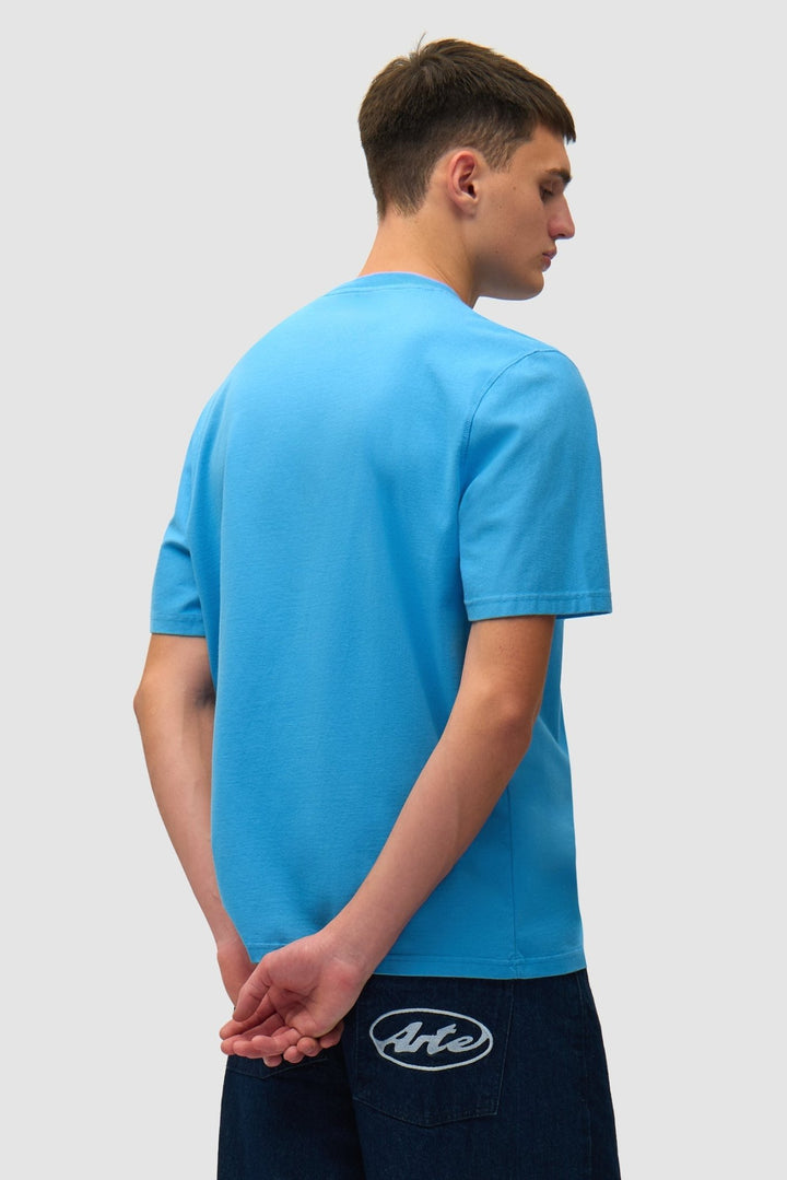 ARTE - T-shirt logo cœur brodé en coton Bleu - Lothaire