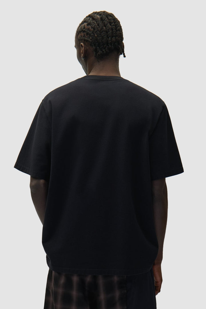 ARTE - T-shirt logo cœur brodé en coton Noir - Lothaire