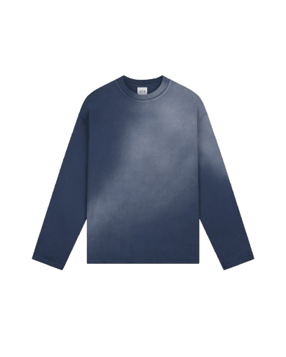 ARTE- T-shirt Stencil Sunfade à manches longues Bleu marine - Lothaire