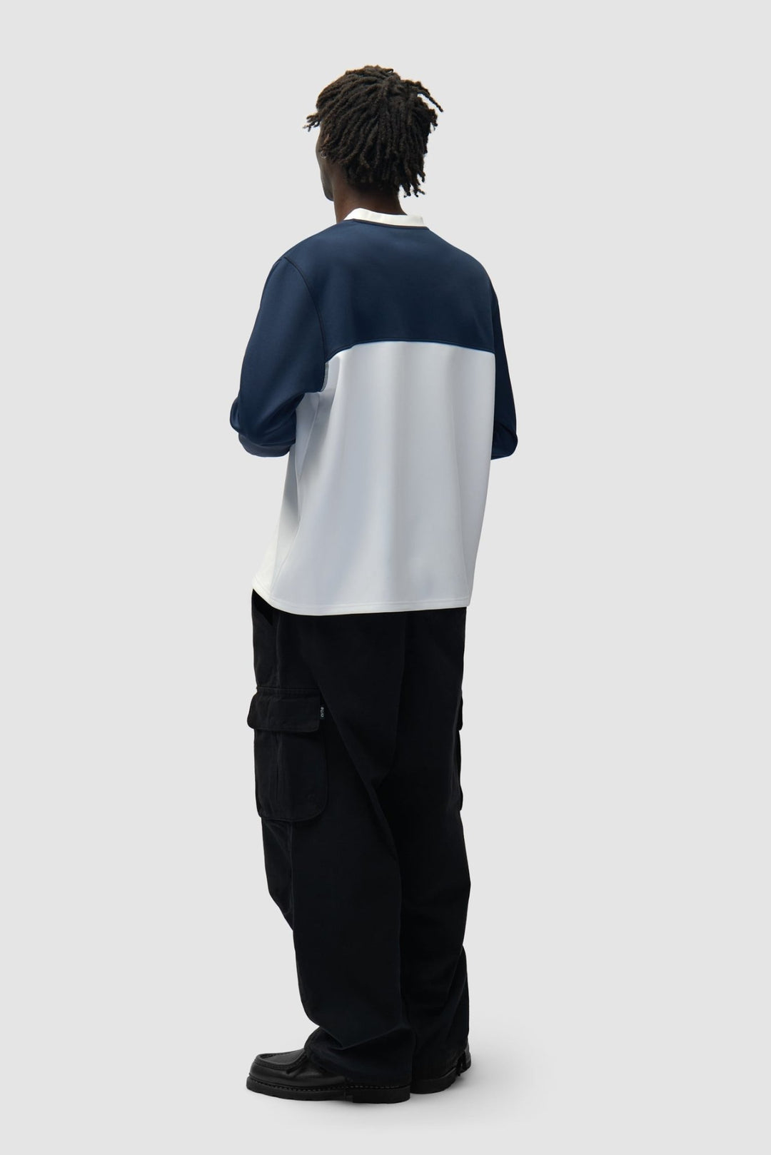 ARTE - T-Shirts Logo cercle à manches longues Blanc et Marine - Lothaire