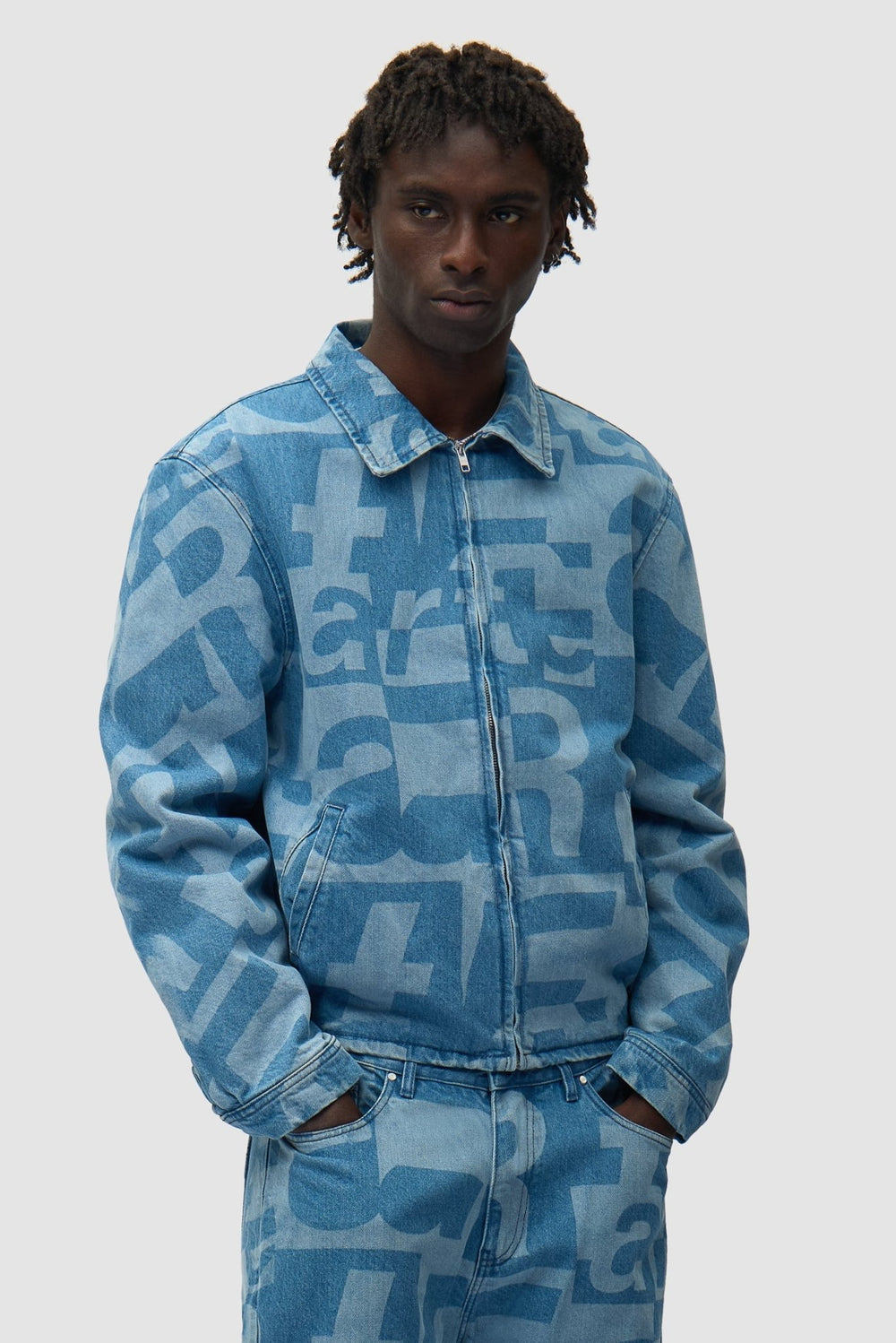 ARTE - Veste en denim brut intégral Bleu - Lothaire