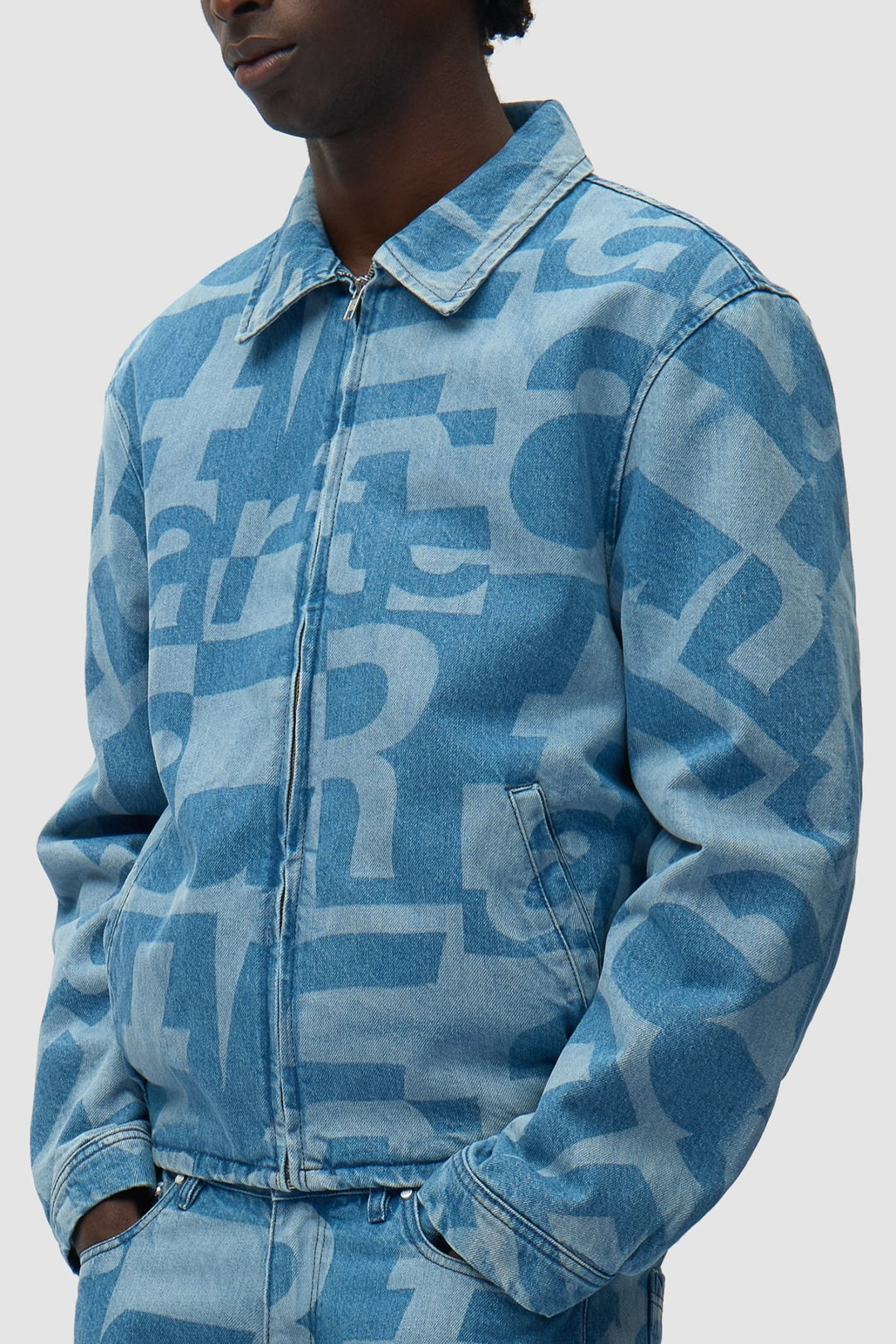 ARTE - Veste en denim brut intégral Bleu - Lothaire