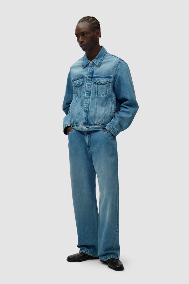 ARTE - Veste en jean avec logo cercle Bleu - Lothaire