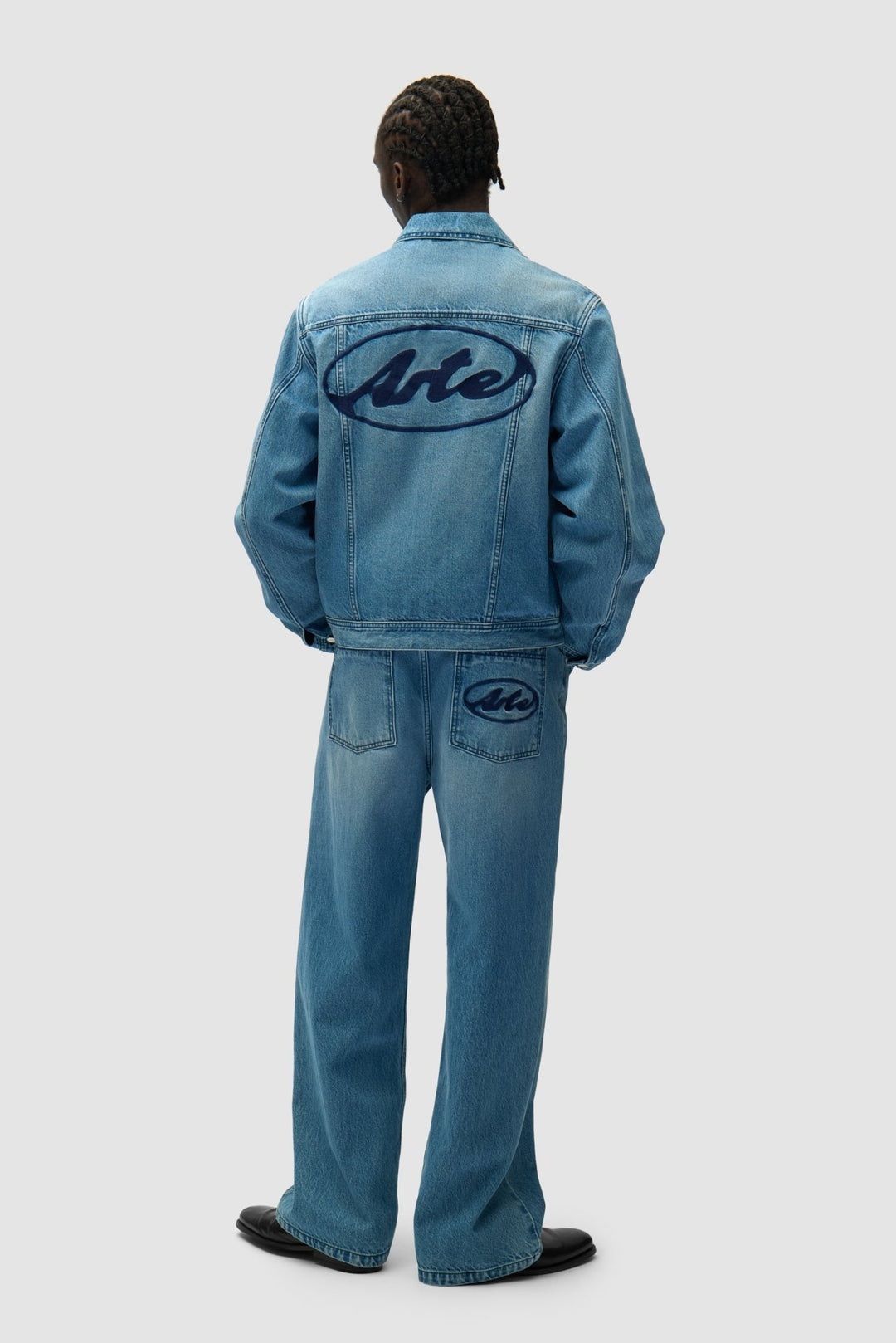 ARTE - Veste en jean avec logo cercle Bleu - Lothaire