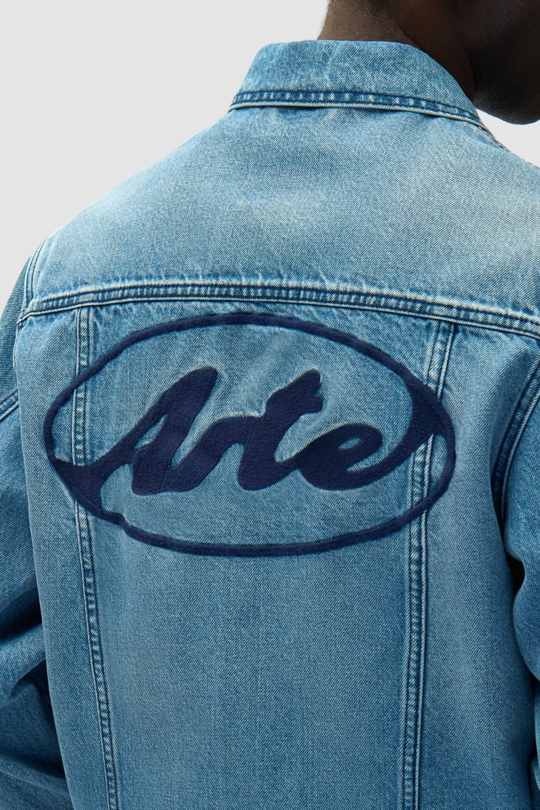 ARTE - Veste en jean avec logo cercle Bleu - Lothaire