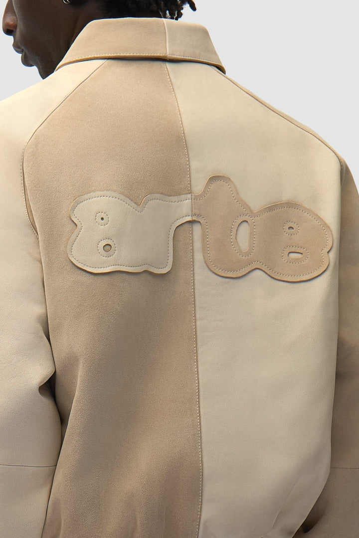 ARTE - Veste Multi - Matières en Cuir Crème - Lothaire
