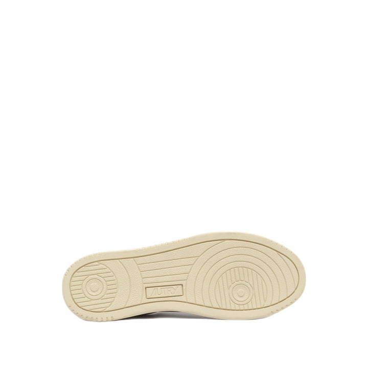 AUTRY - Basket basse Medalist cuir blanc et daim marron - Lothaire