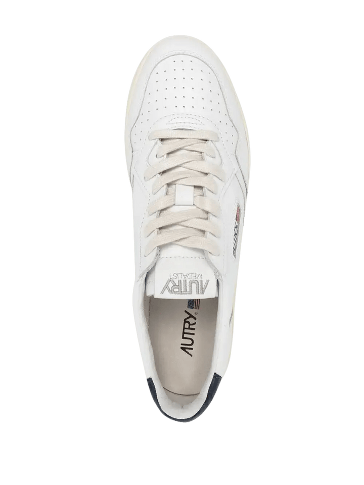 AUTRY - Baskets en Cuir Blanche et Bleu - Lothaire