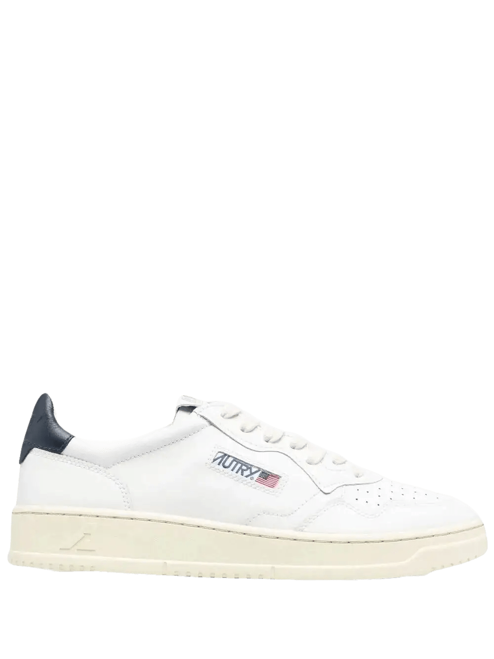AUTRY - Baskets en Cuir Blanche et Bleu - Lothaire