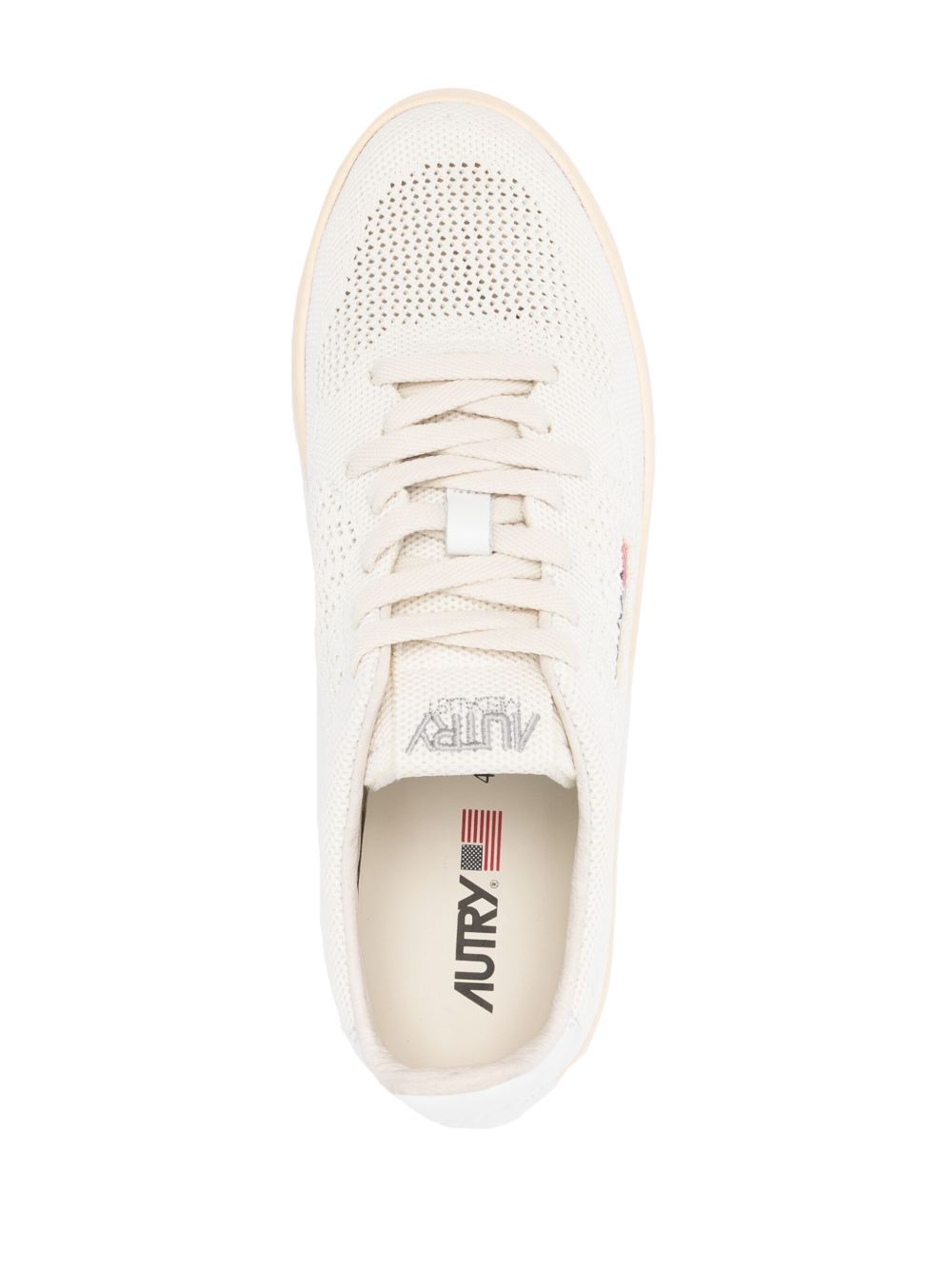 AUTRY - BASKETS MEDALIST EASEKNIT LOW EN TISSU PEARSORBET blanc - Lothaire