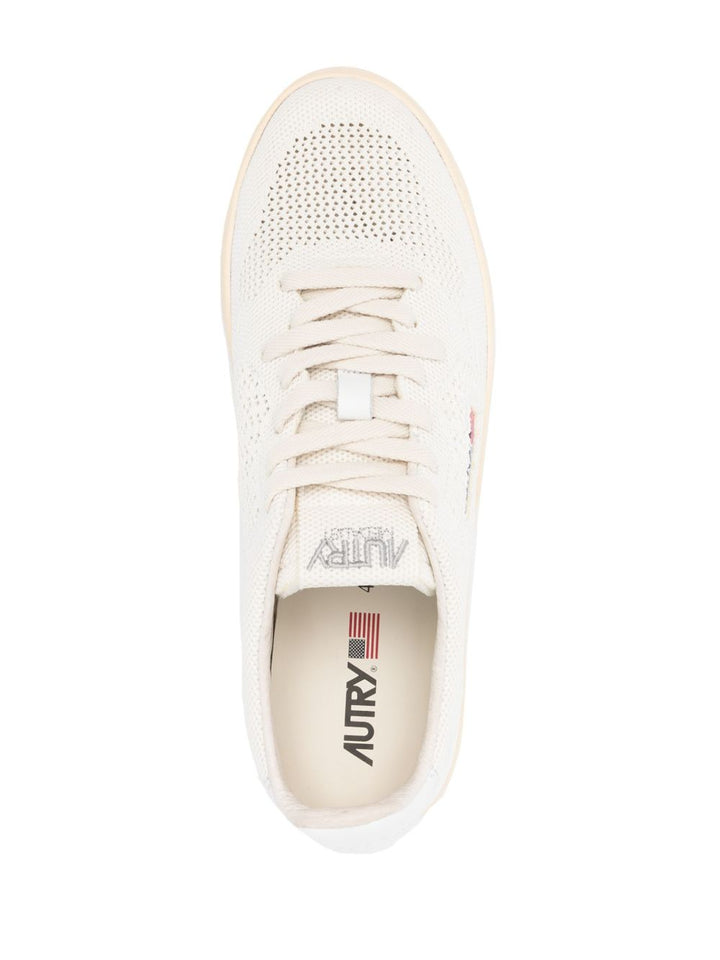 AUTRY - BASKETS MEDALIST EASEKNIT LOW EN TISSU PEARSORBET blanc - Lothaire