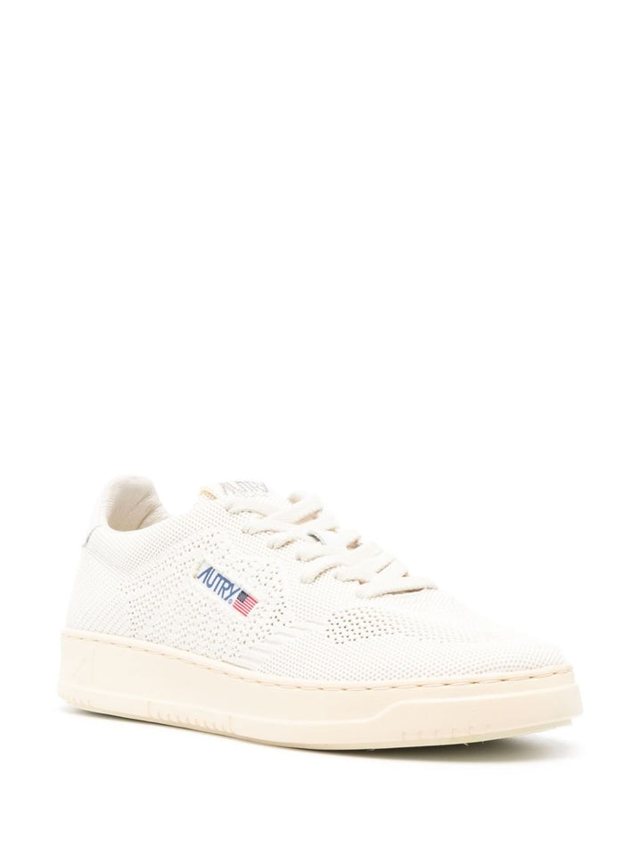 AUTRY - BASKETS MEDALIST EASEKNIT LOW EN TISSU PEARSORBET blanc - Lothaire