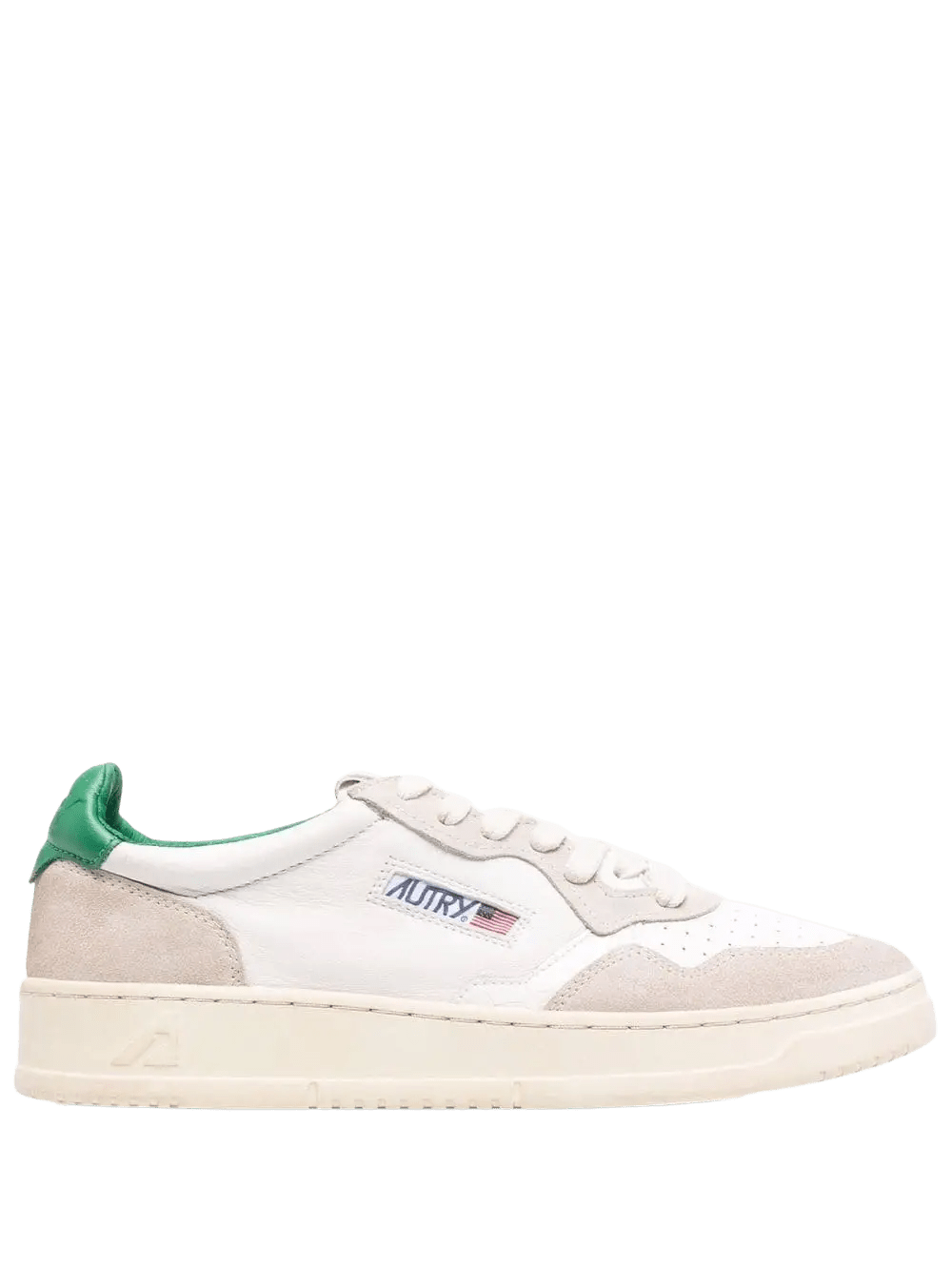 Autry baskets Medalist en daim et cuir Blanc et vert - Lothaire