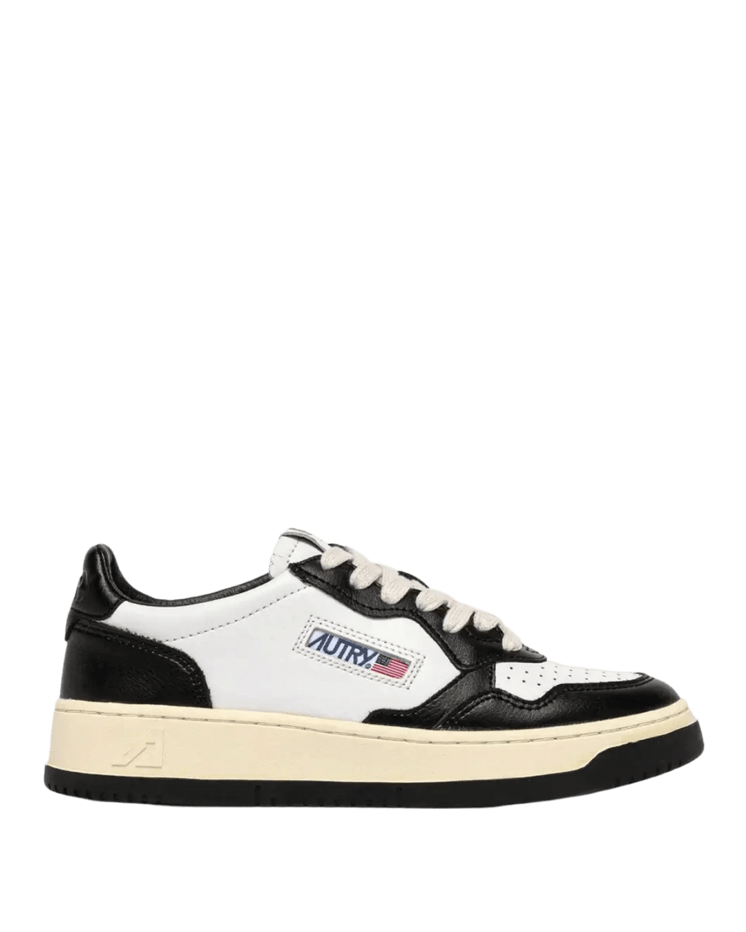 AUTRY - Baskets Medalist Low Bicolore Blanc / Noir - Lothaire