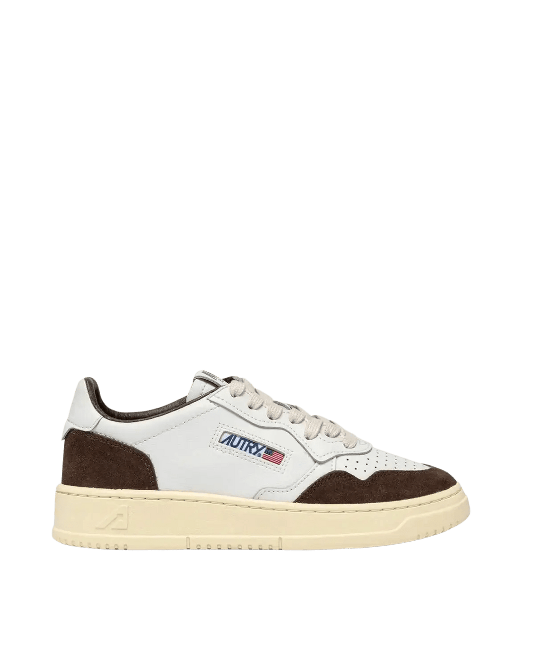 AUTRY - Baskets Medalist Low en cuir Blanc / Acajou - Lothaire