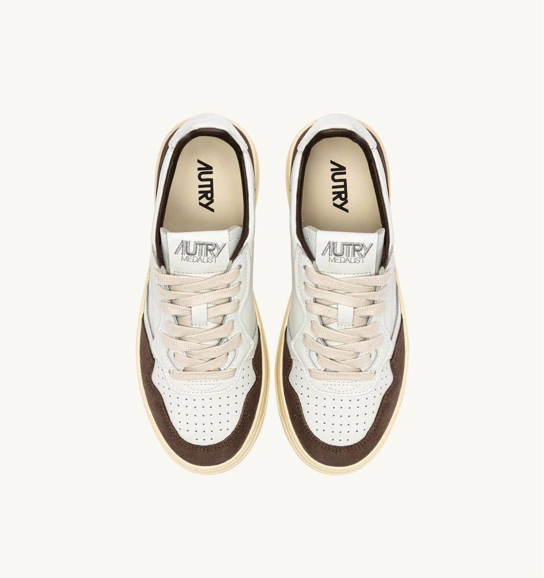 AUTRY - Baskets Medalist Low en cuir Blanc / Acajou - Lothaire