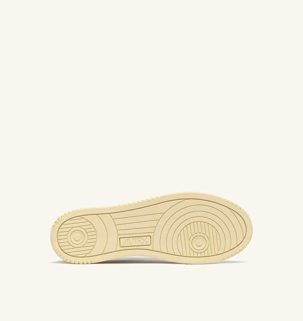 AUTRY - Baskets medalist low en cuir blanc et noir - Logo multicolore - Lothaire