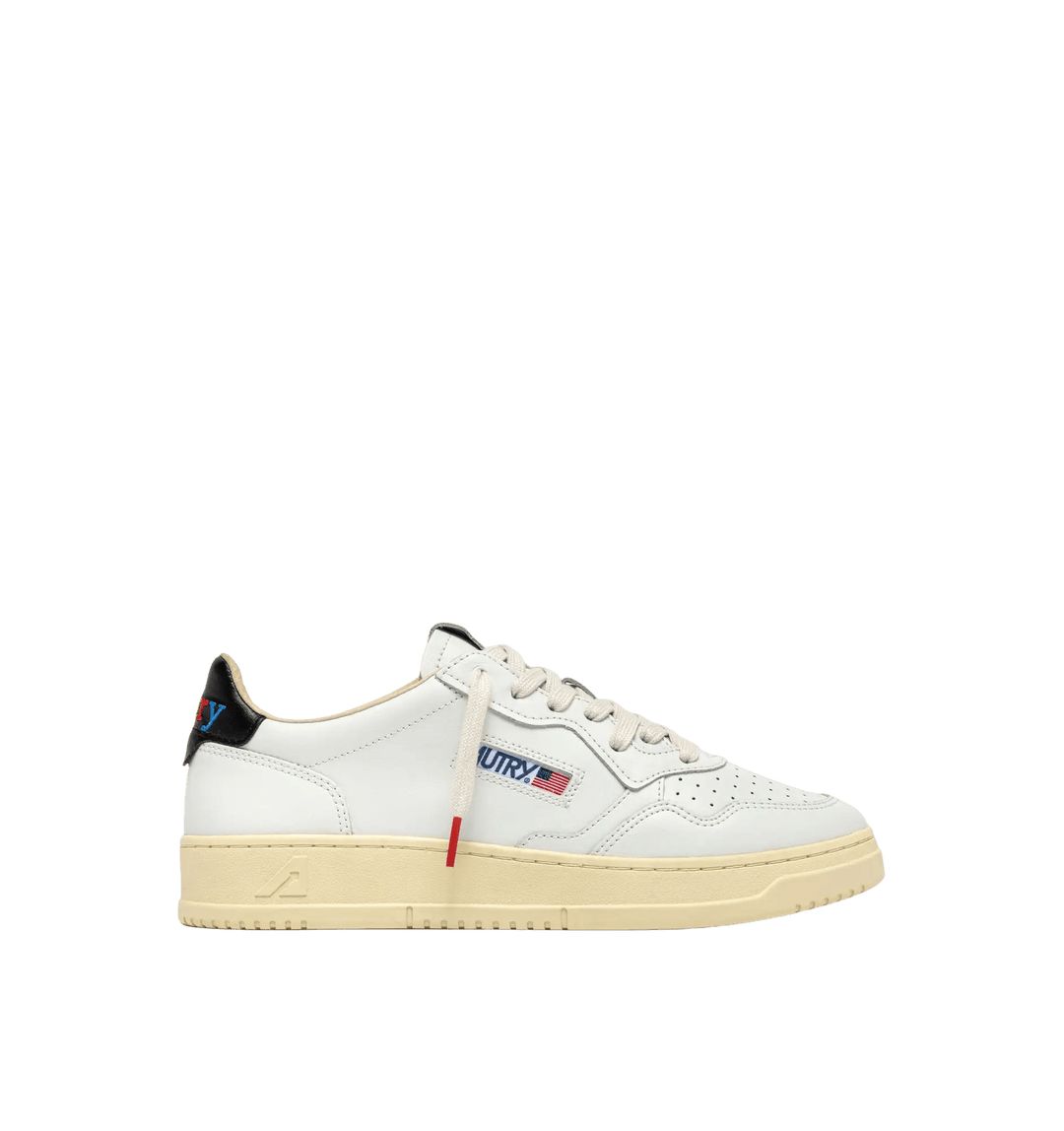 AUTRY - Baskets medalist low en cuir blanc et noir - Logo multicolore - Lothaire
