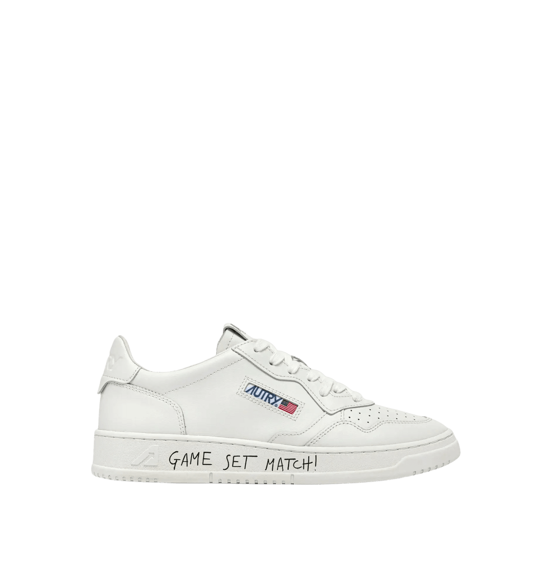 AUTRY - Baskets medalist low en cuir blanc total avec lettering - Lothaire