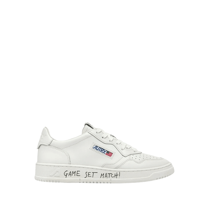 AUTRY - Baskets medalist low en cuir blanc total avec lettering - Lothaire