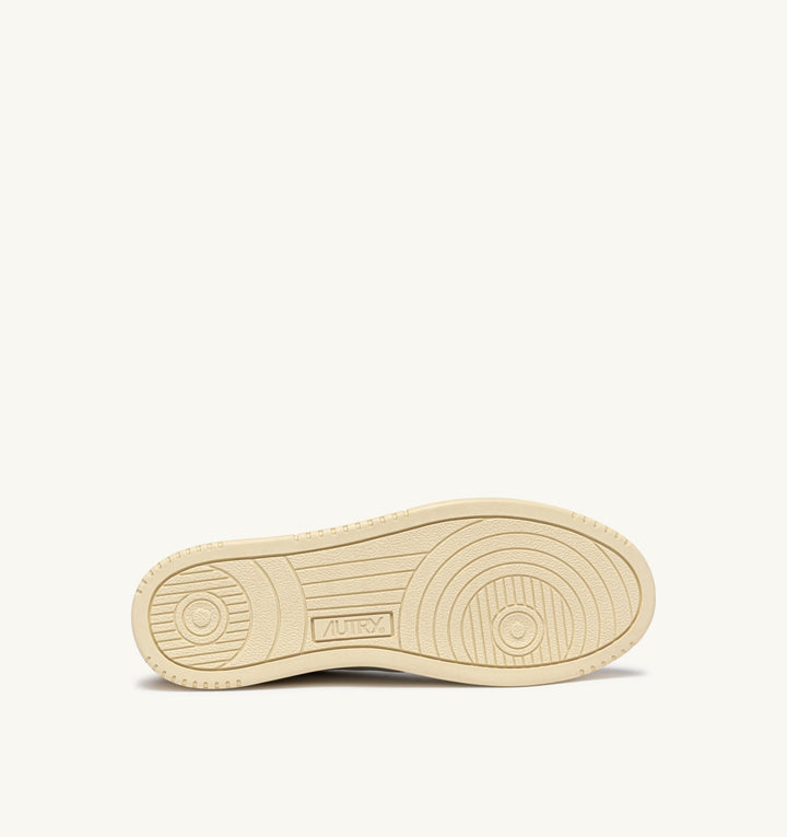 AUTRY - Baskets medalist low en cuir et daim blanc et slickrt avec lettering - Lothaire