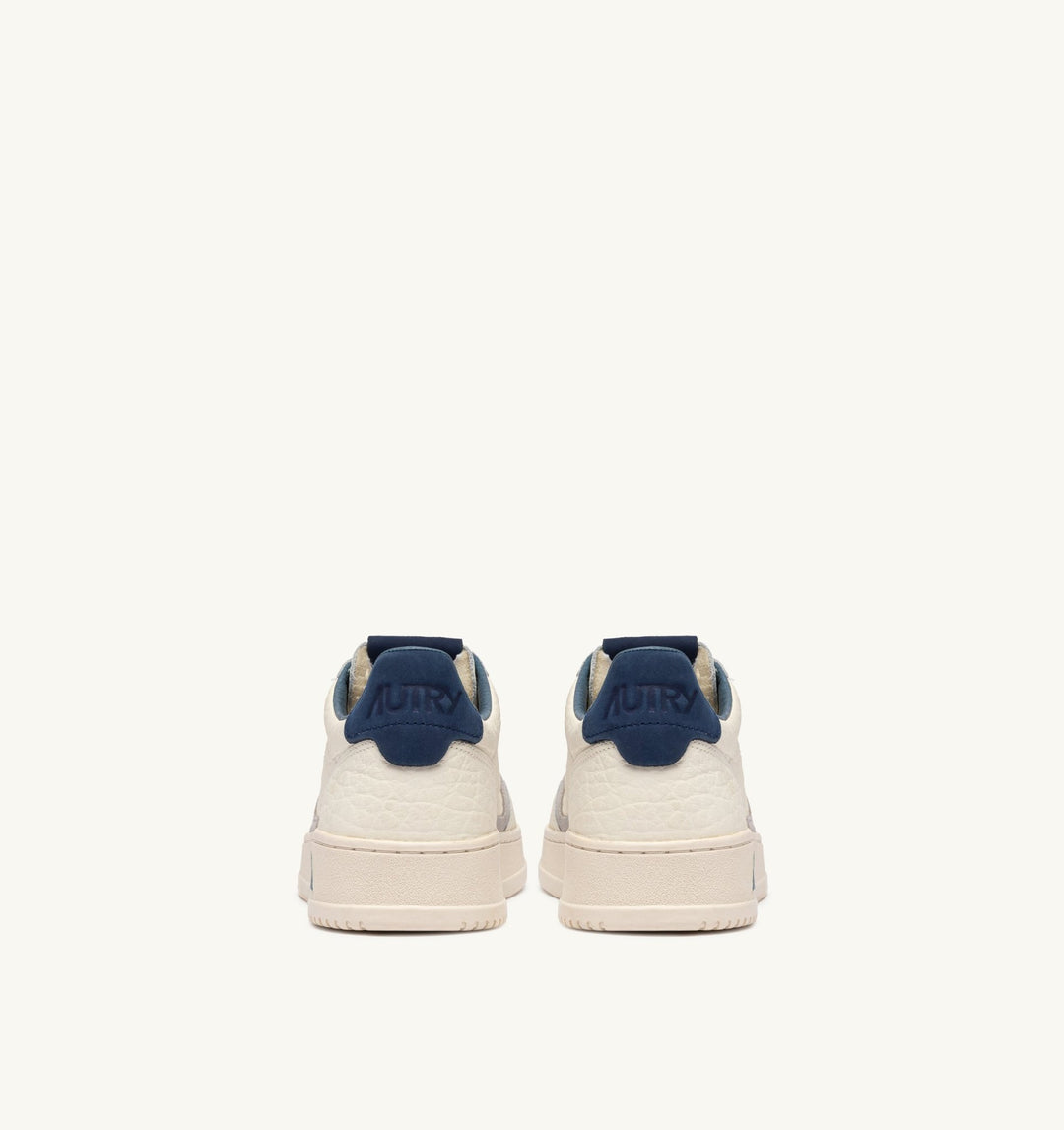 AUTRY - Baskets medalist low en cuir marshmallow et bleu - Lothaire