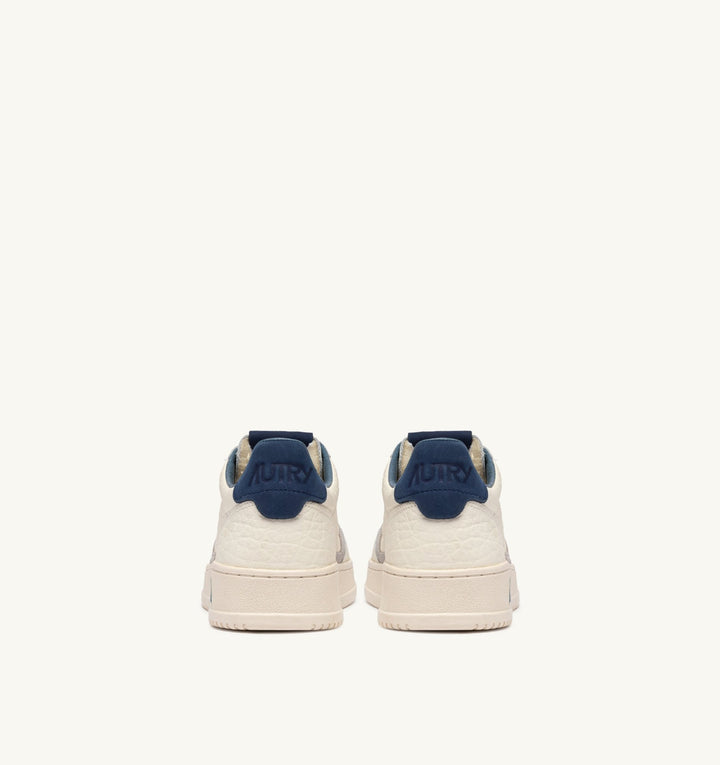 AUTRY - Baskets medalist low en cuir marshmallow et bleu - Lothaire