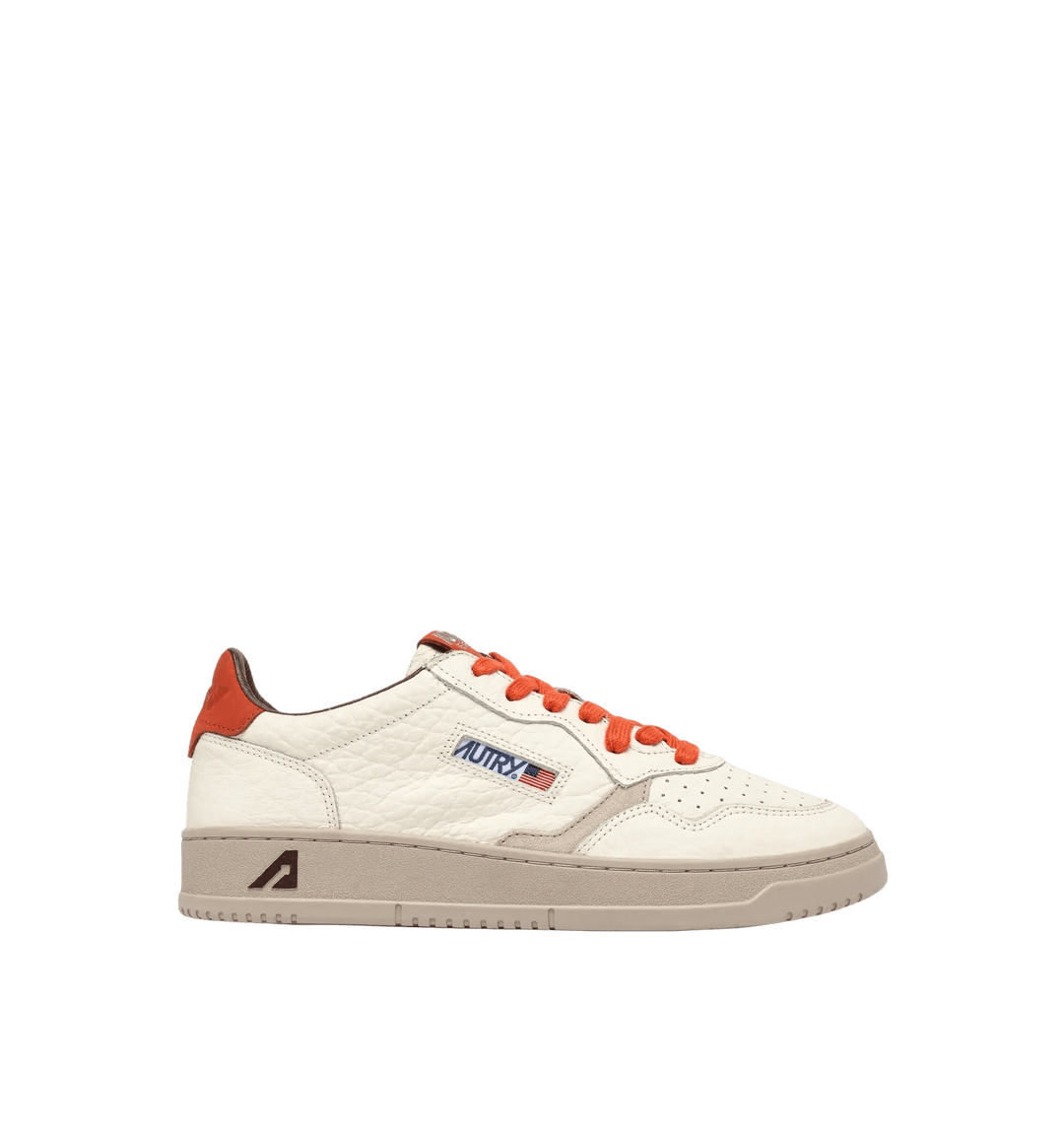 AUTRY - Baskets medalist low en cuir marshmallow et pumpkin - Lothaire