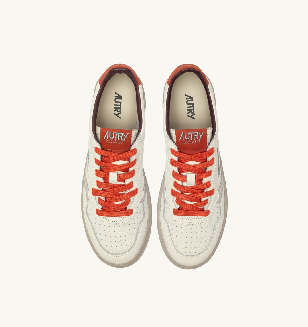 AUTRY - Baskets medalist low en cuir marshmallow et pumpkin - Lothaire