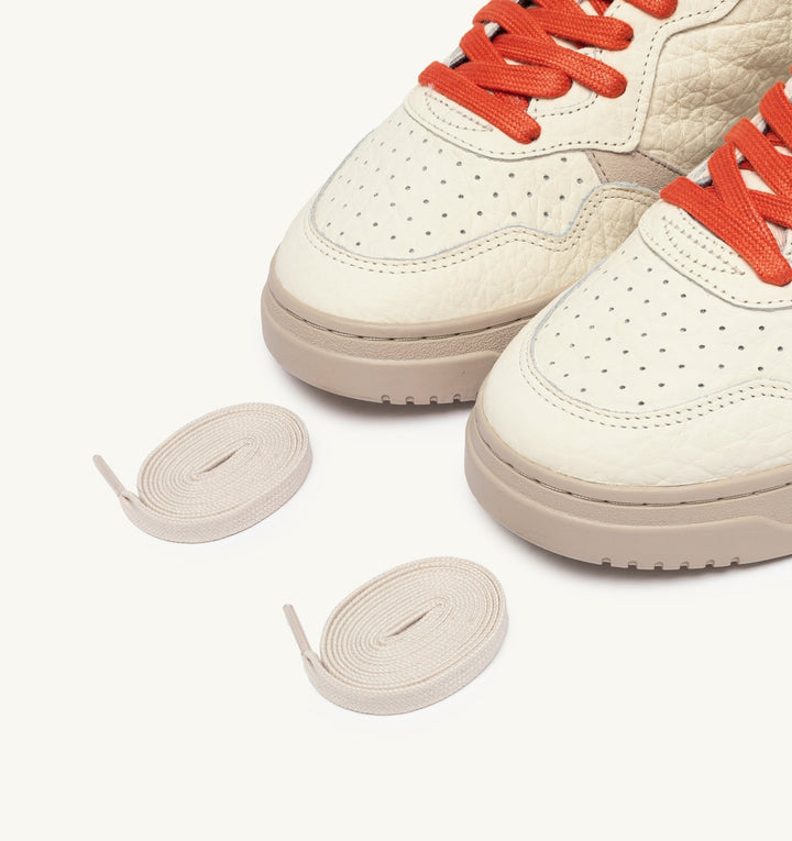 AUTRY - Baskets medalist low en cuir marshmallow et pumpkin - Lothaire