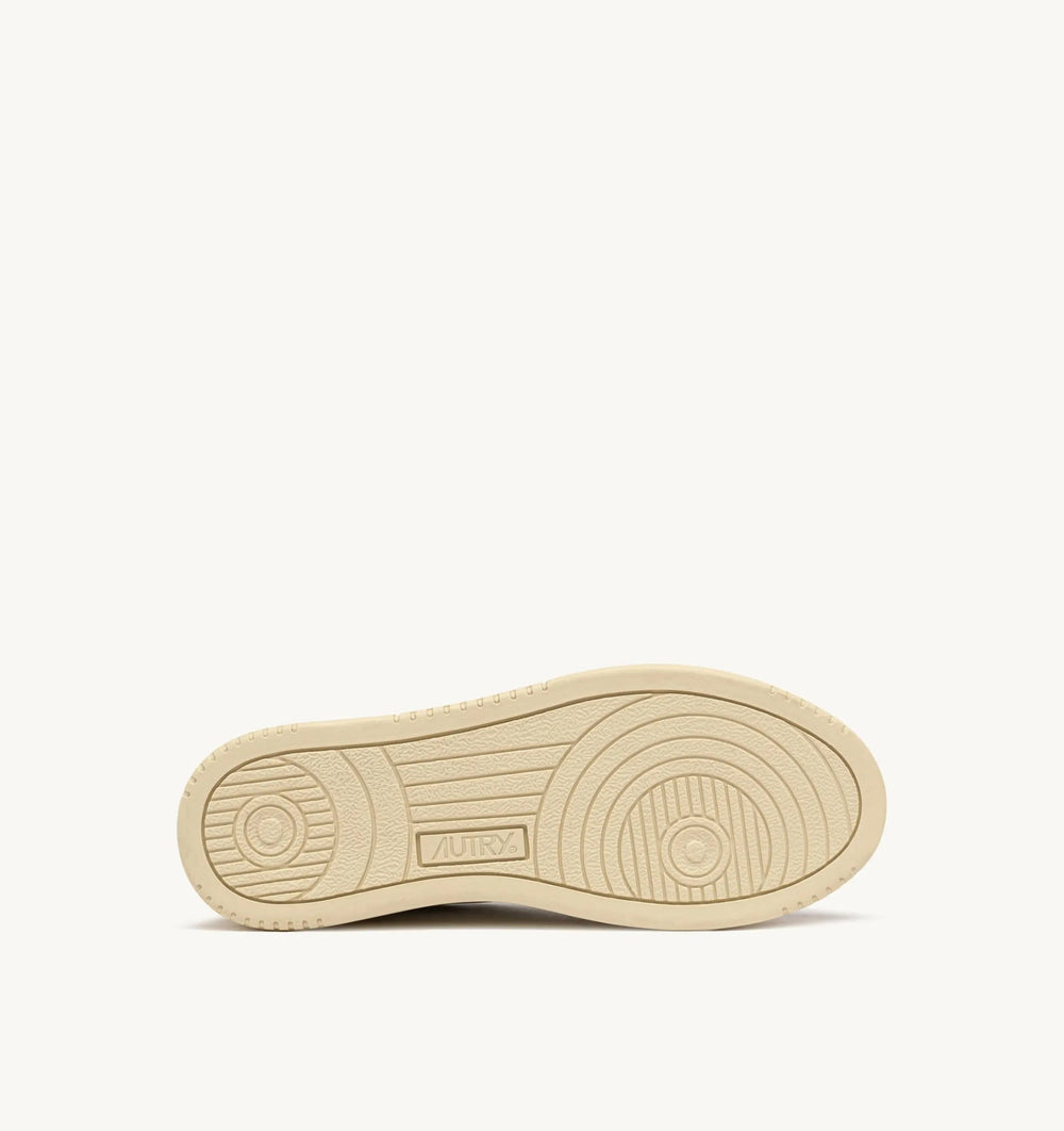 AUTRY - Baskets medalist low en daim et cuir blanc et brown sugar - Lothaire