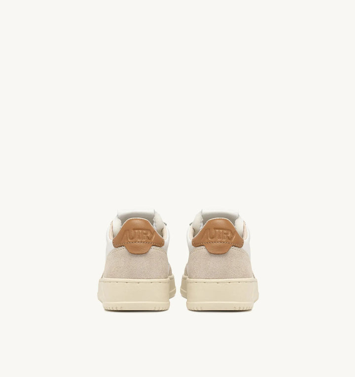 AUTRY - Baskets medalist low en daim et cuir blanc et brown sugar - Lothaire