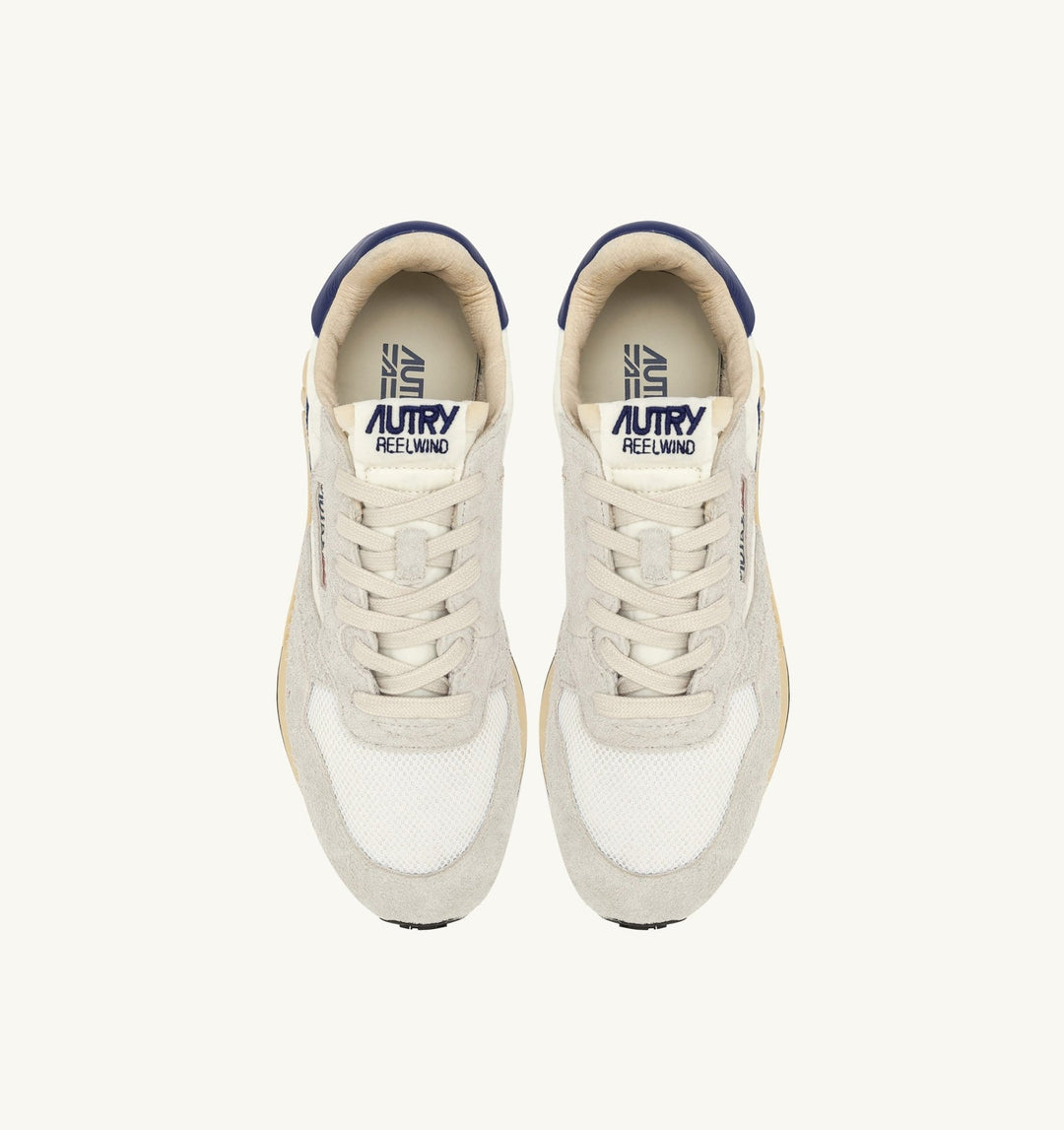 AUTRY - BASKETS REELWIND LOW EN NYLON ET DAIM BLANC ET LIMOGES - Lothaire