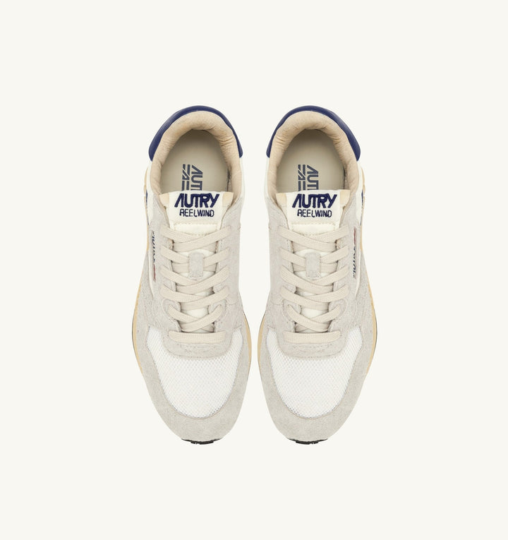 AUTRY - BASKETS REELWIND LOW EN NYLON ET DAIM BLANC ET LIMOGES - Lothaire