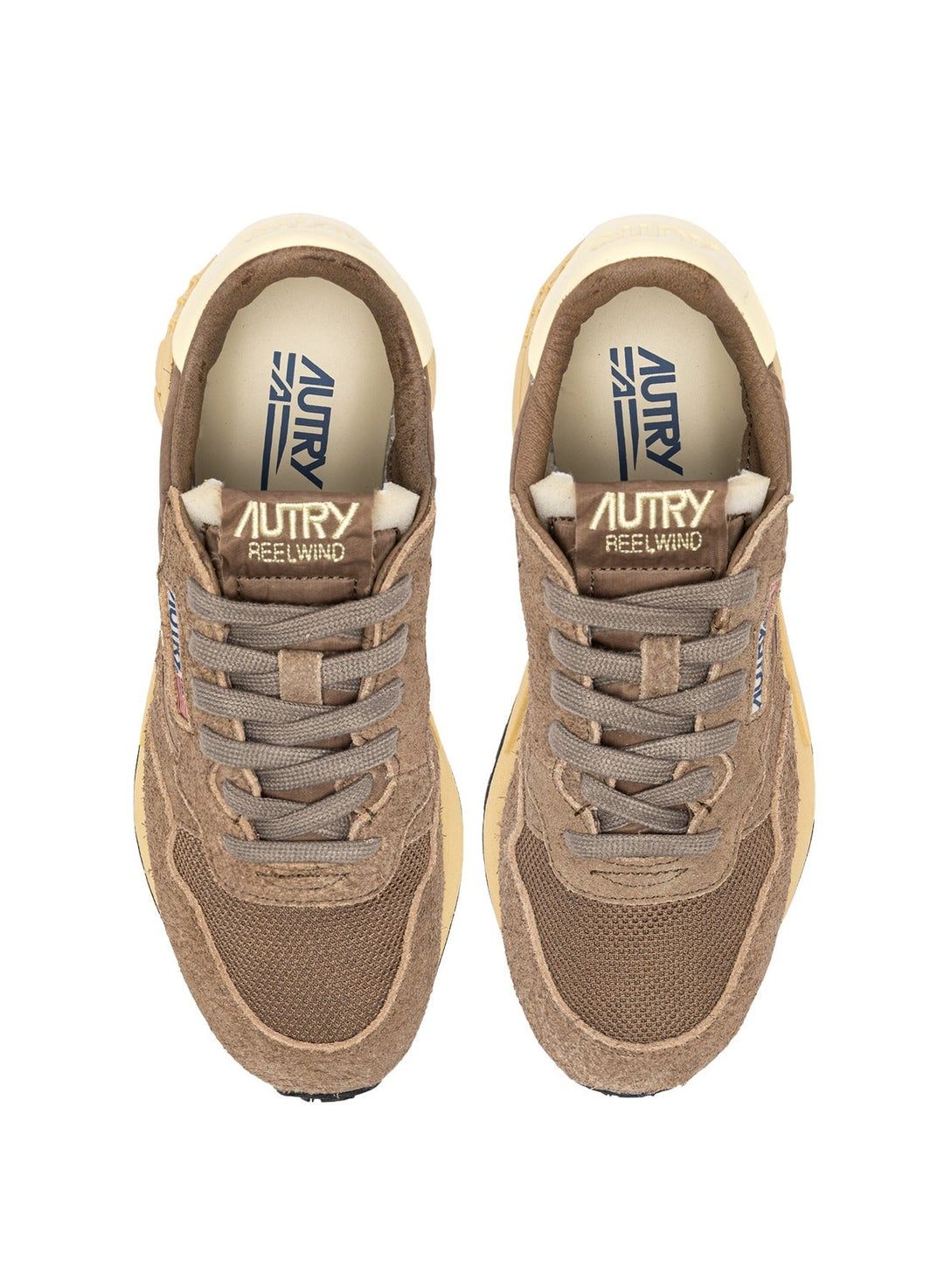 AUTRY - Baskets Reelwind Low en Nylon et Daim Marron - Lothaire