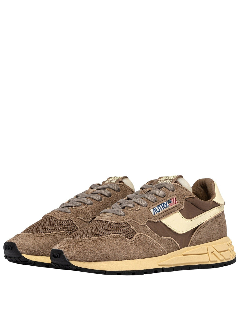 AUTRY - Baskets Reelwind Low en Nylon et Daim Marron - Lothaire