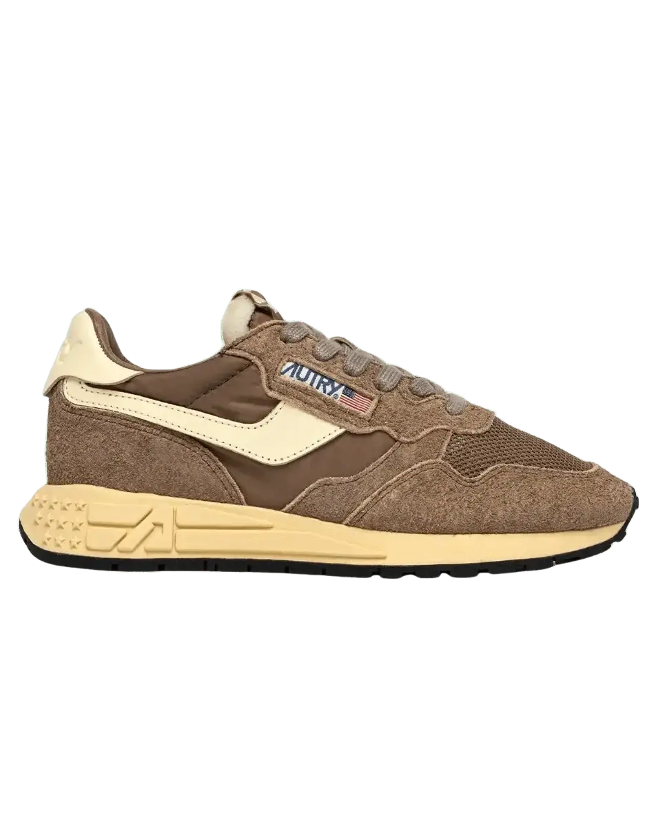 AUTRY - Baskets Reelwind Low en Nylon et Daim Marron - Lothaire