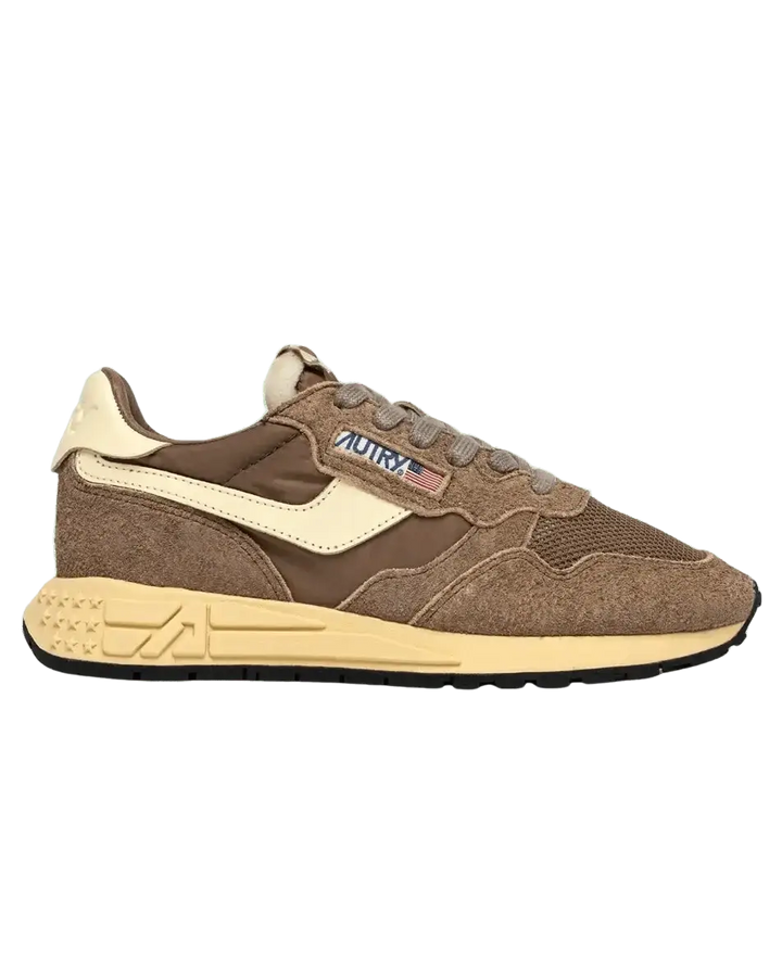 AUTRY - Baskets Reelwind Low en Nylon et Daim Marron - Lothaire
