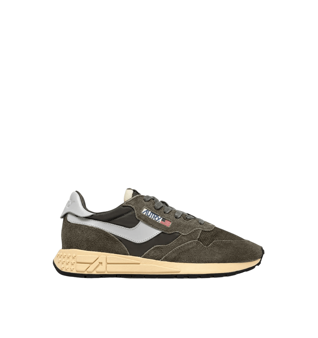 AUTRY - Baskets reelwind low en nylon et daim olive et harb mist - Lothaire