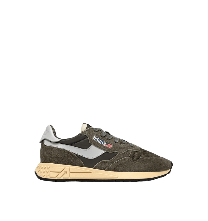 AUTRY - Baskets reelwind low en nylon et daim olive et harb mist - Lothaire