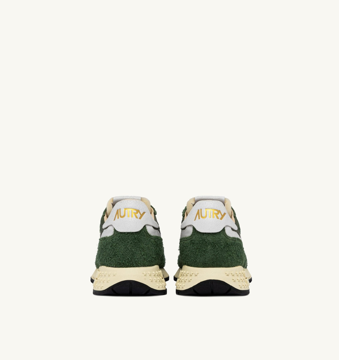 AUTRY - BASKETS REELWIND LOW EN NYLON ET DAIM VERT MILITARY - Lothaire