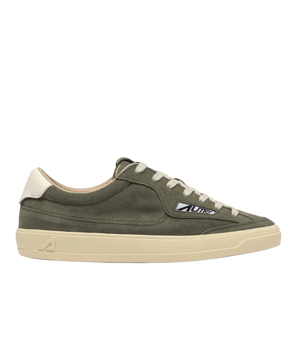 AUTRY - Baskets Windscape Low Daim Vert fumé / Marshmallow - Lothaire