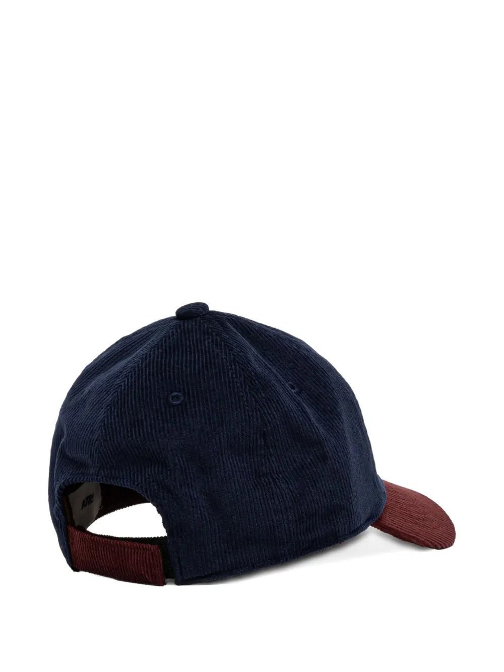 AUTRY - Casquette Bicolore en Velours Côtelé Bleu Foncé - Lothaire