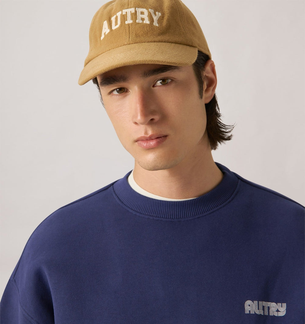 AUTRY - Casquette College Logo en coton Beige - Lothaire