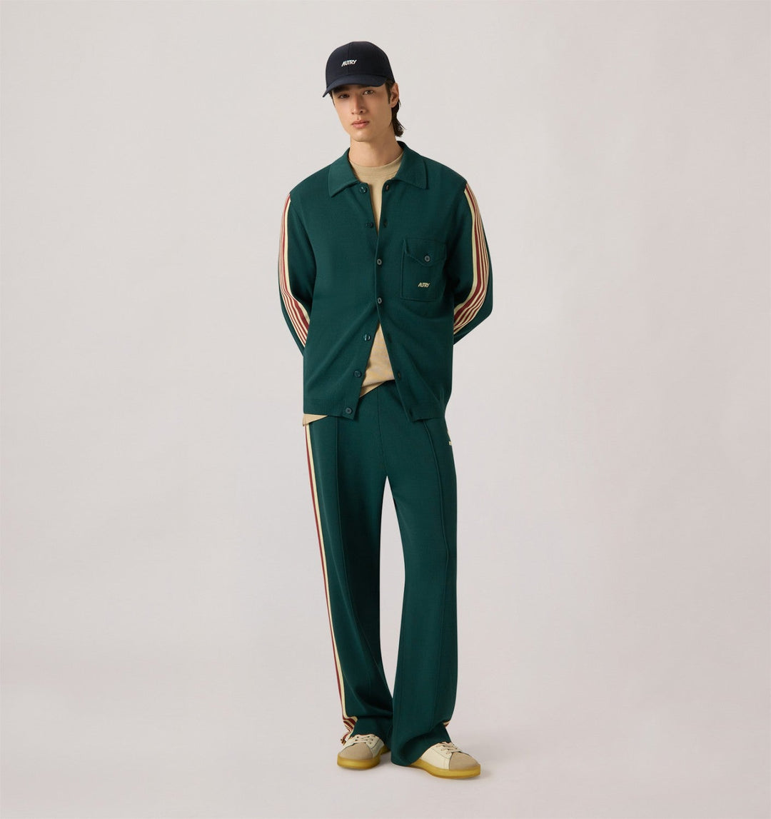AUTRY - Pantalon jogger en maille de viscose Vert - Lothaire