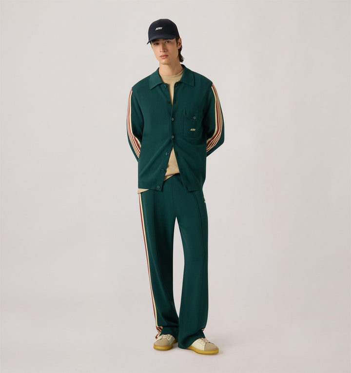 AUTRY - Pantalon jogger en maille de viscose Vert - Lothaire